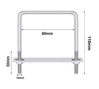 Edelstahl M10 M8 M6 U Bolt Bolzen Bügelschraube Anhänger U Bügel Bugel Mutter