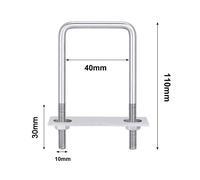 Edelstahl M6/M8/M10 U Bolt Bolzen Bügelschraube Anhänger U Bügel Bugel Mutter