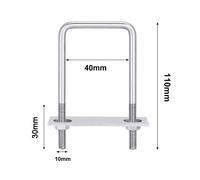 Edelstahl M6/M8/M10 U Bolt Bolzen Bügelschraube Anhänger U Bügel Bugel Mutter ~
