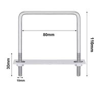 Edelstahl M6/M8/M10 U Bolt Bolzen Bügelschraube Anhänger U Bügel Bugel Mutter
