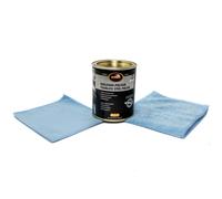 Edelstahl Metall Politur Autosol 750 ml Dose + Mikrofasertuch + Poliertuch