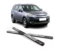 Edelstahl Seitenschweller Schwellerrohre für Citroen C-Crosser 2008-2012 Schwarz