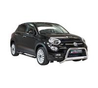 Edelstahl Seitenschweller Schwellerrohre für Fiat 500X Typ 334 2015-2024 Schwarz