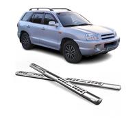 Edelstahl Seitenschweller Schwellerrohre für Hyundai Santa Fe 2009-2012 Silber