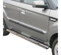 Edelstahl Seitenschweller Schwellerrohre für Kia Soul 2009-2013 Edelstahl Silber