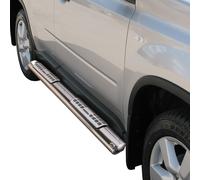 Edelstahl Seitenschweller Schwellerrohre für Nissan X-Trail 2007-2010 Silber