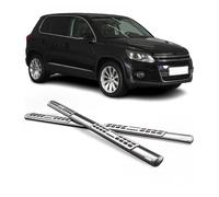 Edelstahl Seitenschweller Schwellerrohre für VW Tiguan 2007-2011 Silber