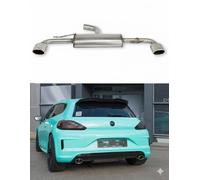 Edelstahl Sportauspuff für Scirocco 3 (13) mit R-Heckdiffusor 2008-2018 oval