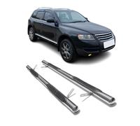 Edelstahl Trittbretter Schwellerrohre für VW Touareg 2003-2017 Edelstahl Silber