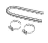 Editbar Standheizung auspuff 60cm × 24mm - Auto Edelstahl Abgasschlauch mit 2 Schlauchschellen, Geräuschreduzierung, Ideal für Stromerzeuger, Kraftstofftank, Abgasrohr, Standheizung & Diesel Heizung