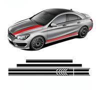 Edition AMG Seitenstreifen Rockaufkleber Motorhaube Dach Kofferraum Aufkleber, für M=ercedes B=ENZ CLA Klasse W117 C117 X117 C118 X118 CLA45 35
