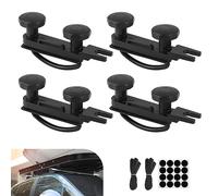 EFUTURETIME 4 Set Dachbox Befestigung, Universal Auto Van Montage Fitting, U Bügel Dachträger 85 mm Innenbreite, 2 Urtband 25mm, Rund Punktaufkleber