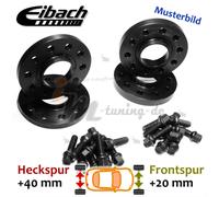 Eibach Spurplatten schwarz VA 20mm & HA 40mm für VW Golf VI Van 5K1 :: 08 >> 12
