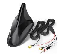 Eightwood DAB DAB+ Antenne Autoradio Antennensplitter AM/FM GPS Dachantenne Shark Antenne Auto mit Signal Verstärker Von KFZ Haifischflosse Antenna SMB Stecker SMA Adapter DIN mit 5M Extension Kabel