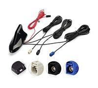 Eightwood DAB/DAB+ Antenne Autoradio Antennensplitter DAB Fakra Adapter AM/FM GPS Dachantenne Signal Amplifier Von KFZ Haifischflosse Antenne mit Extension Kabel RG174 5m MEHRWEG