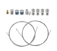 EIHI 2 Stück 130 CM Motorrad Universal Seilzug Universal Reparaturset Bowdenzug Gaszug Schaltzug Kupplungszug Fahrrad Roller Mofa Moped mit 9x Nippel für Fahrrad Roller Mofa Moped