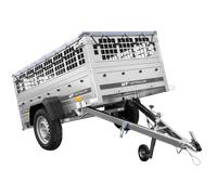 Pkw Planenanhänger GARDEN TRAILER 200 KIPP mit Laubgitteraufsatz, Stützrad, Flachplane und Planenträger