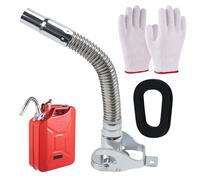 Einfüllstutzen Kanister Ausgiesser für Kanister 5/10/20l, Flexibel Benzinkanister Ausgießer, 30 cm Edelstahl Kanisterauslauf, Kanisters Ausgießer für Autos, Motorräder, Schiffe, Lastwagen