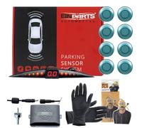 Einparkhilfe 8 Sensoren zum Nachrüsten hinten/vorne Rückfahrwarner PDC - Cyan