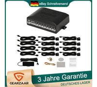 Einparkhilfe mit 8 Parksensoren Nachrüsten Vorne Hinteren Universal PDC Schwarz