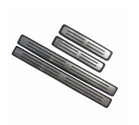 Einstiegsleisten aus Edelstahl gebürstet für Ford Fiesta (Mk1-Mk7 1976-2023), 4er Set Kratzschutz für Türschweller, selbstklebend für Auto