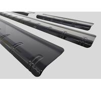 Einstiegsleisten für VW T CROSS Schwarz GLANZ Sicken Pulverbeschichtet