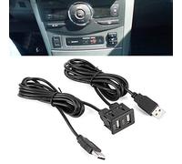 Ejoyous Armaturenbrett-Kabeladapter, Kunststoff-USB-Panel-Kabel, 1,5 M, 2-Port-Automontage-Spülkabel für LKW, Boot, Motorrad, Armaturenbrett-Panel-Verlängerung