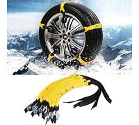 Ejoyous Universal Schneeketten, 10er Set Snow Chains, Anfahrhilfe Anti Skid Nail Auto Snow Tire Ketten für Auto, SUV, LKW mit 185-225mm Reifen Breite