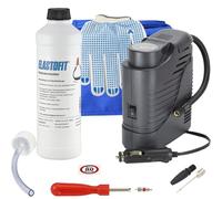 ELASTOFIT Reifenpannenset Compact für alle PKW 12V Kompressor Reifendichtmittel (Compact Blue)