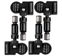 Electronicx 4X RDKS Sensor für Smart Fortwo A451 C451 2007-2014 vorprogrammiert 433MHz TPMS Reifendrucksensor Metallventil Schwarz 4er Set Ersatz für Alufelgen und Stahlfelgen