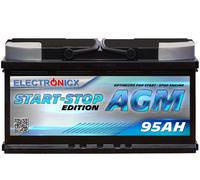 Electronicx Start-Stop 95 AH AGM Autobatterie Starterbatterie Batterie 12V 850A