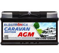 Electronicx Caravan Edition-2 Batterie AGM 120 AH 12V Wohnmobil Boot Versorgung