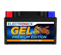 Electronicx, GEL, Motorrad batterie YTX7A-BS 12V 7Ah 105A Starterbatterie - wartungsfrei, versiegelt, kompakt, auslaufsicher und rüttelfest - Ideal für Roller, Quad, Motorrad, ATV und Jetski