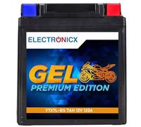 Electronicx, GEL, Motorrad batterie YTX7L-BS - 12V 7Ah 120A - wartungsfreie, kompakte, vibrationsfeste, versiegelte und auslaufsichere Starterbatterie mit Gel-Technologie - Für Roller, Mofa und ATV