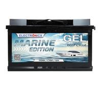 Electronicx Gel Versorgungsbatterie 12V 110Ah / 110 Ah Marine Edition - Gel-Technologie, 315x175x190mm, Pluspol rechts, Deep Cycle Batterie für Boot, Solar, Wohnmobil, Van, Photovoltaik, Yacht