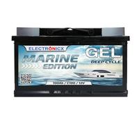 Gel Batterie 12V 100Ah Marine Solarbatterien GEL-Technologie 12V Akku Solar, Solarbatterie Bootsbatterie Battery Wohnmobile, Wohnwagen, Camping 100 Ah
