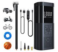 Elektrische Akku Luftpumpe 150PSI Auto Reifen Druckluft Fahrrad LCD Kompressor