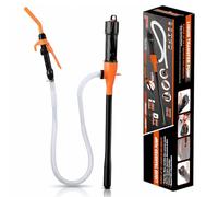 Elektrische Umfüllpumpe Akku, Kraftstoff Umfüllpumpe, Siphon Pumpe Tragbare Flüssigkeitstransferpumpe, Dieselpumpe Kanisterpumpe mit Schlauch, 3,5 GPM/Gallonen pro Minute Benzin Diesel (Orange)