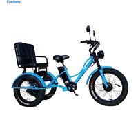 Elektro Dreirad 24 Zoll 48V 2-Sitzer Senioren Trike 25km/h 48KM Reichweite 200kg