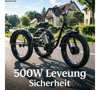 Elektro-Dreirad 500W 48V 12Ah 25km/h 40km Reichweite 20" Fat Tire Erwachsene
