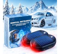 Elektromagnetischer Auto Enteiser, 2 Stück Solarbetriebener Auto Enteiser | Elektromagnetisch, Enteisung 360, Instrument zum Entfernen von Schnee Windschutzscheibe für Innen Außenbereich Snow