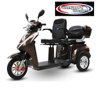 Deisla DS4-25 Vierrad mit Dach und Wetterschutz, Lithium-Akku, Rot, 25 / km/h 15