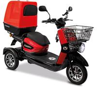 Rolektro, E-Carrier 25 V.3 Lithium, Rot, mit XXL-Koffer, 60V-32,5Ah Akku, 1000 Watt
