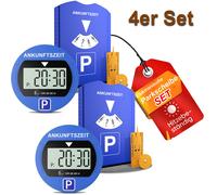 Elektronische Parkscheibe Auto Parkuhr Auto Motorrad Parking Disc Set 4 Stück