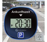 Elektronische Parkscheibe mit Zulassung nach StVO Digitale Auto Parkuhr Schwarz