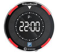Elektronische Parkscheibe mit Zulassung vom KBA, Solar Automatische Digitale Parkscheibe Elektrisch mit 2 Displays & Nachtparkmodus & Sommer/Winter-Modus, 5 Jahren Batterielaufzeit