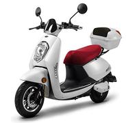 Elektroroller Elettrico Li, 1200 Watt, bis zu 60 km Reichweite, E-Moped, E-Mofas, mit Straßenzulassung, 45 km/h, 2 herausnehmbare Lithium-Akkus, Produktvideo Weiß