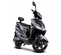 Elektroroller Falcon, 3400 Watt, 45 km/h, herausnehmbarer Lithium-Akku, 80 km Reichweite, mit Straßenzulassung, Schwarz