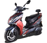 Elektroroller Futura Elektroroller HAWK 3000 Blei-Gel, 45 km/ h Elektro-Roller, E-Scooter, Roller schwarz/rot