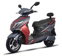 Elektroroller Hawk 3000, Elektro Roller, 45 km/h, E-Roller mit Sitz, 50 CCM, Elektro Motorroller, Rot/Schwarz